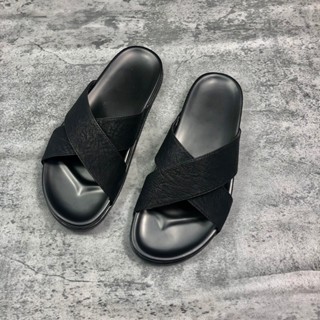   TĂNG 1 SIZE  Dép Nam Quai Chéo Da Sít Kiểu Dáng Mới 