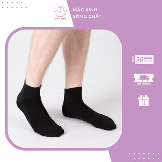 Tất vớ nam đen cổ trung xuất Nhật dư