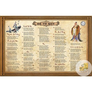 Tranh đệ tử quy - tranh phật giáo - tranh decal dán tường tp decor