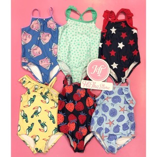 Swimsuit/ Đồ bơi bé gái C4RT£R (10-19kg), đồ bơi 1 mảnh, đồ bơi liền họa tiết xinh xắn, đồ bơi tay dài, hàng xuất khẩu