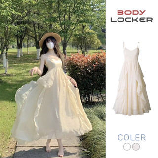 Đầm Maxi Hai Dây Voan Tơ Ba Lớp Bồng Bềnh Xòe Nhiều Tầng Tiểu Thư, Váy Đi Biển Dáng Tiểu Thư Nhẹ Nhàng Hàn Quốc
