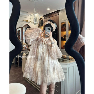 Đầm voan hoa nhí tay bồng ,đầm babydoll tay bồng Váy voan tơ hoa nhí Váy Tơ Tay Phồng baby chào Hè 2024