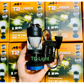 Bi cầu t2 laser ma-racing siêu mini h4 70w trợ pha vàng