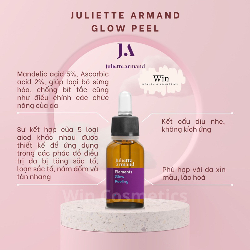 [ HÀNG CÔNG TY ] Peel căng bóng GLOW PEELING Juliette Armand - Wincosmetic