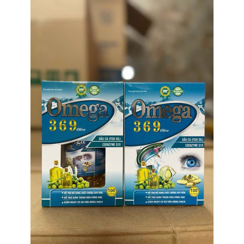 Viên Uống Sáng Mắt - Dầu Cá OMEGA 3-6-9 Olive - Giúp Bổ não, Sáng mắt, Khỏe mạnh tim mạch - Hộp 100 Viên