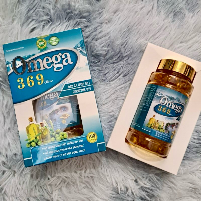 Viên Uống Sáng Mắt - Dầu Cá OMEGA 3-6-9 Olive - Giúp Bổ não, Sáng mắt, Khỏe mạnh tim mạch - Hộp 100 Viên