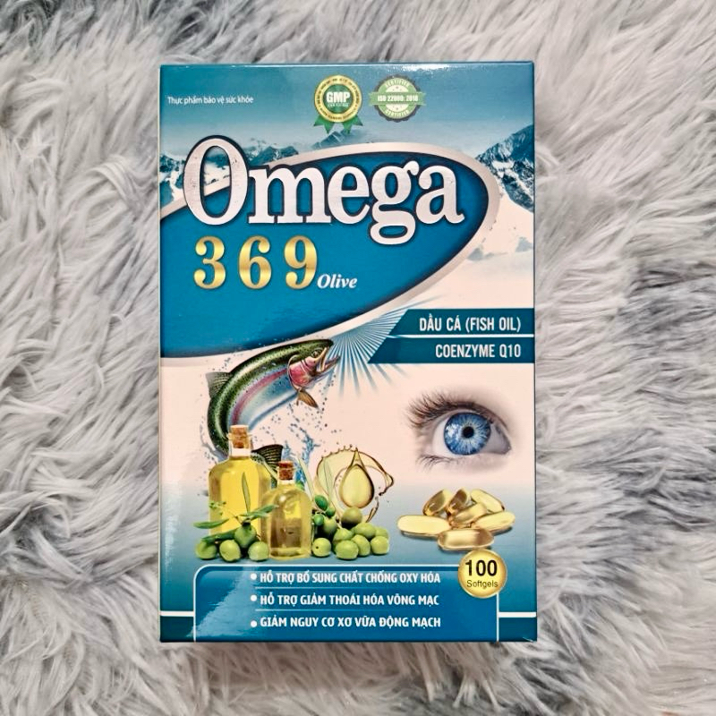 Viên Uống Sáng Mắt - Dầu Cá OMEGA 3-6-9 Olive - Giúp Bổ não, Sáng mắt, Khỏe mạnh tim mạch - Hộp 100 Viên