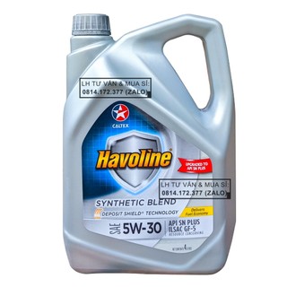 Can 4L Dầu nhớt xe hơi, ô tô Caltex Havoline Synthetic Blend 5w30 Chính hãng – Shopnhottot