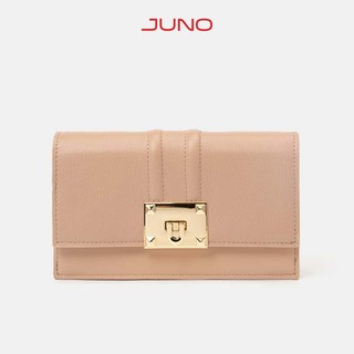 Ví Nữ Cầm Tay Thời Trang JUNO Da Trơn Khóa Trang Trí VI168