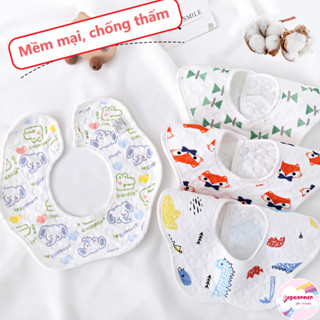 Yếm tròn xoay yếm dãi 360 cho bé chất liệu cotton mềm mịn thấm hút tốt nhiều màu sắc - yếm ăn dặm MS0072