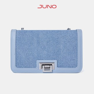 Túi Xách Nhỏ Nữ Thời Trang JUNO Nắp Gập Gắn Khóa Trang Trí TXN660