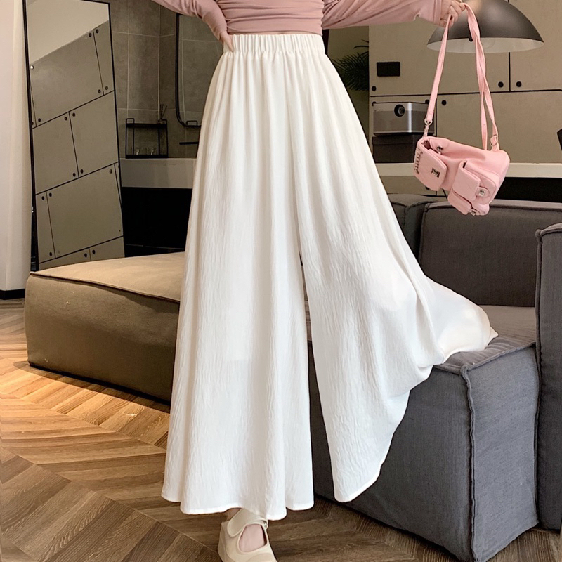 Quần Đũi Ống Rộng Dáng Dài Giả Váy, Chân Váy Midi Dáng xoè Lụa Vân Mây 2 lớp q98 ( Có bigsize) | BigBuy360 - bigbuy360.vn