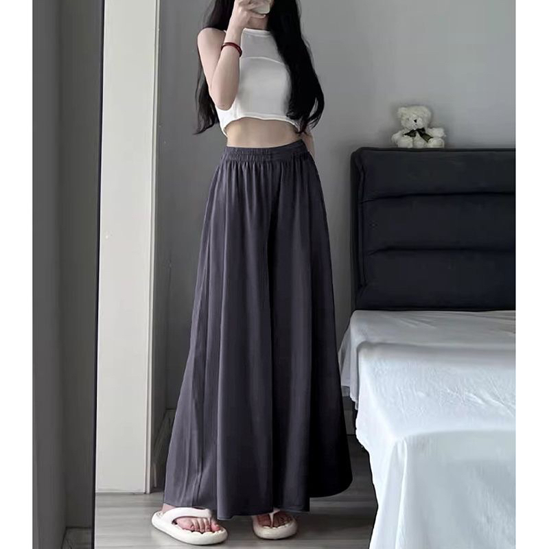 Quần Đũi Ống Rộng Dáng Dài Giả Váy, Chân Váy Midi Dáng xoè Lụa Vân Mây 2 lớp q98 ( Có bigsize) | BigBuy360 - bigbuy360.vn