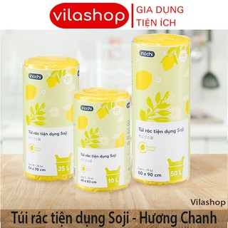 Túi Rác Hương Chanh, Hương Lavender Tự Huỷ Có Quai Tiện Dụng, Dạng Cuộn Loại 10L 25L 50L