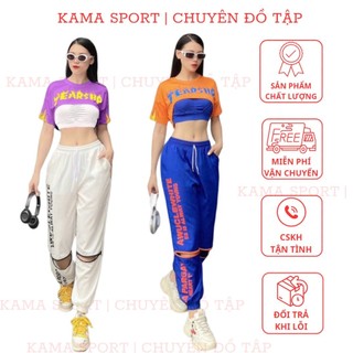 Set đồ tập nữ 3 món SBP01 gồm quần jogger chất gió, áo bra chất thun và áo khoác ngoài chất thun mềm co giãn