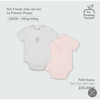 Set 2 body chip lapomme bamboo siêu mềm size 0-12M