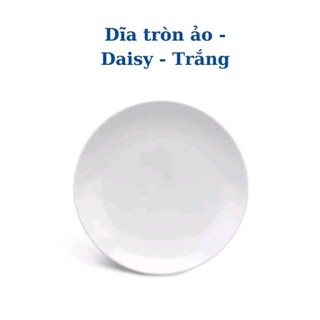Dĩa tròn ảo minh long 26cm - trắng