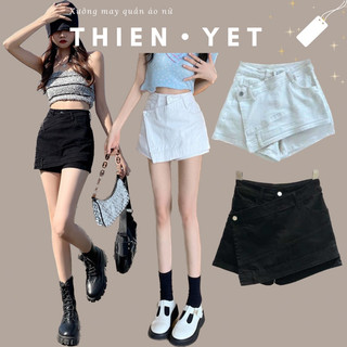 Quần short kaki vạt đắp chéo , chân váy kaki đắp chéo sang chảnh un-lp-qn - thiên yết
