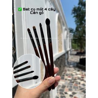 Set cọ mắt 4 cây lông thú