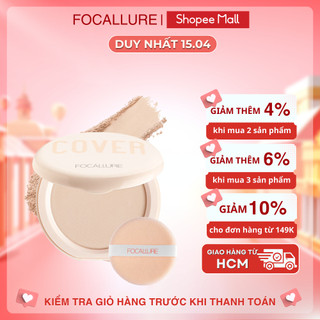FOCALLURE Phấn nền lì dạng nén che khuyết điểm hoàn hảo cùng Vitamin C 9G