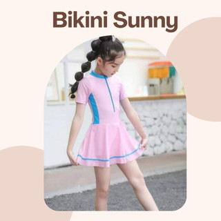 [Size số 4 6 8] Đồ Bơi Liền Thân Đầm Kín Đáo SUNNY