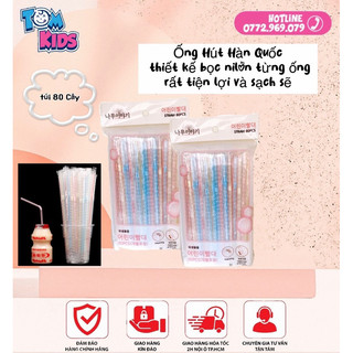 Sét 80 ống hút hàn quốc.Mỗi cây được bọc riêng cái bao