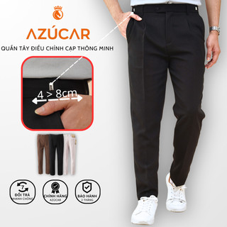 Quần Âu Nam AZÚCAR, Quần tây nam điều chỉnh cạp thông minh, sidetab cạp cao dáng baggy lịch sự, trẻ trung và thoải mái