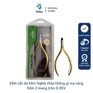 Kềm cắt da 3 mang tròn D.05V thép không gỉ mạ vàng của Kềm Nghĩa lưỡi kềm sắc mỏng bén ngọt độ bền lâu dài- OK295