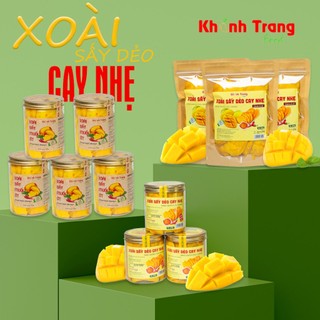 Xoài sấy dẻo tẩm muối ớt vị cay nhẹ, hũ 300gr, Đặc sản cam ranh