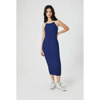 Đầm thun gân tăm xuất dư, F21