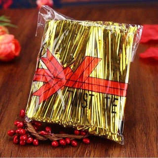 Dây kẽm 6cm màu vàng dùng để gói túi quà
