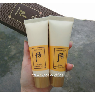 Tuyp 40ml_ sữa rửa mặt whoo vàng/kem massage kiêm tẩy trang whoo vàng