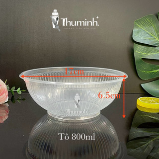 Combo 50 Tô Nhựa Trong Dùng 1 Lần 800ml