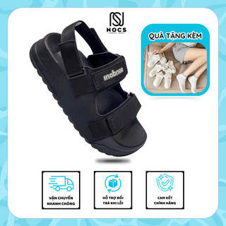 Giày Sandal Nữ S1 2 Quai Ngang Đen Siêu Nhẹ Siêu Bền Siêu Dễ Thương - Tặng kèm vớ (NOCS)