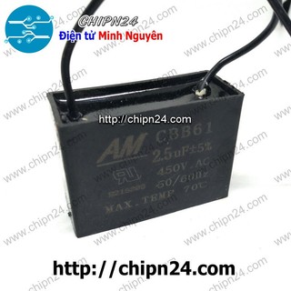 [1 CON] (H5) Tụ quạt 2.5uF 450V (CBB61)