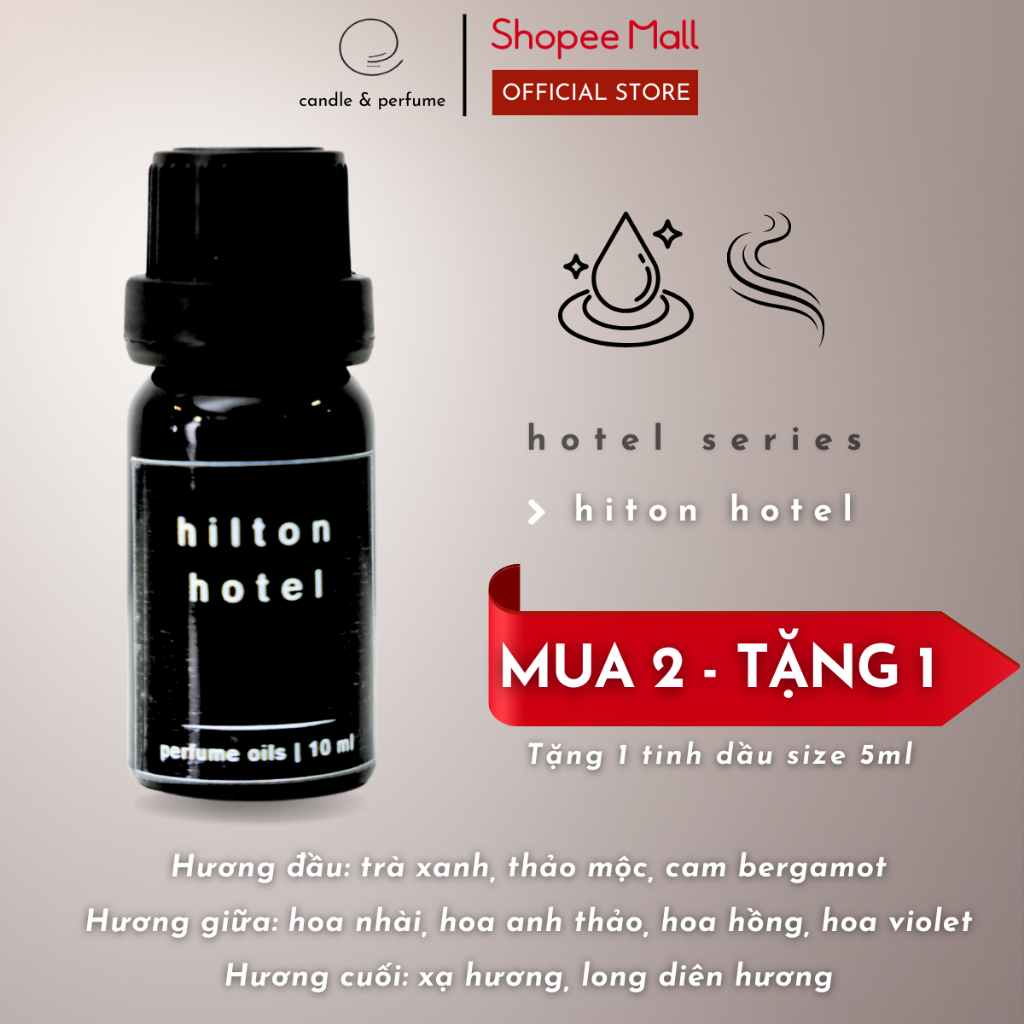 Tinh Dầu Nước Hoa Thơm Phòng Mùi Hương Khách Sạn Cao Cấp HILTON 10ml - CLOU perfume