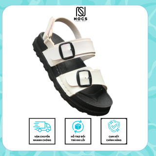 (VIDEO + HÌNH THẬT)Giày Sandal Nữ 2 Lớp Quai Ngang 2 Khóa May Quai Liền Đế Cao 3cm Siêu Êm Siêu Bền (NOCS)