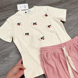 Sét bộ cherry áo cộc/dài, quần dài