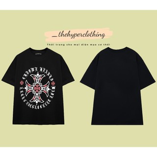 Áo thun Chrome Hearts full họa tiết cầu kì vải cotton cao cấp form rộng unisex