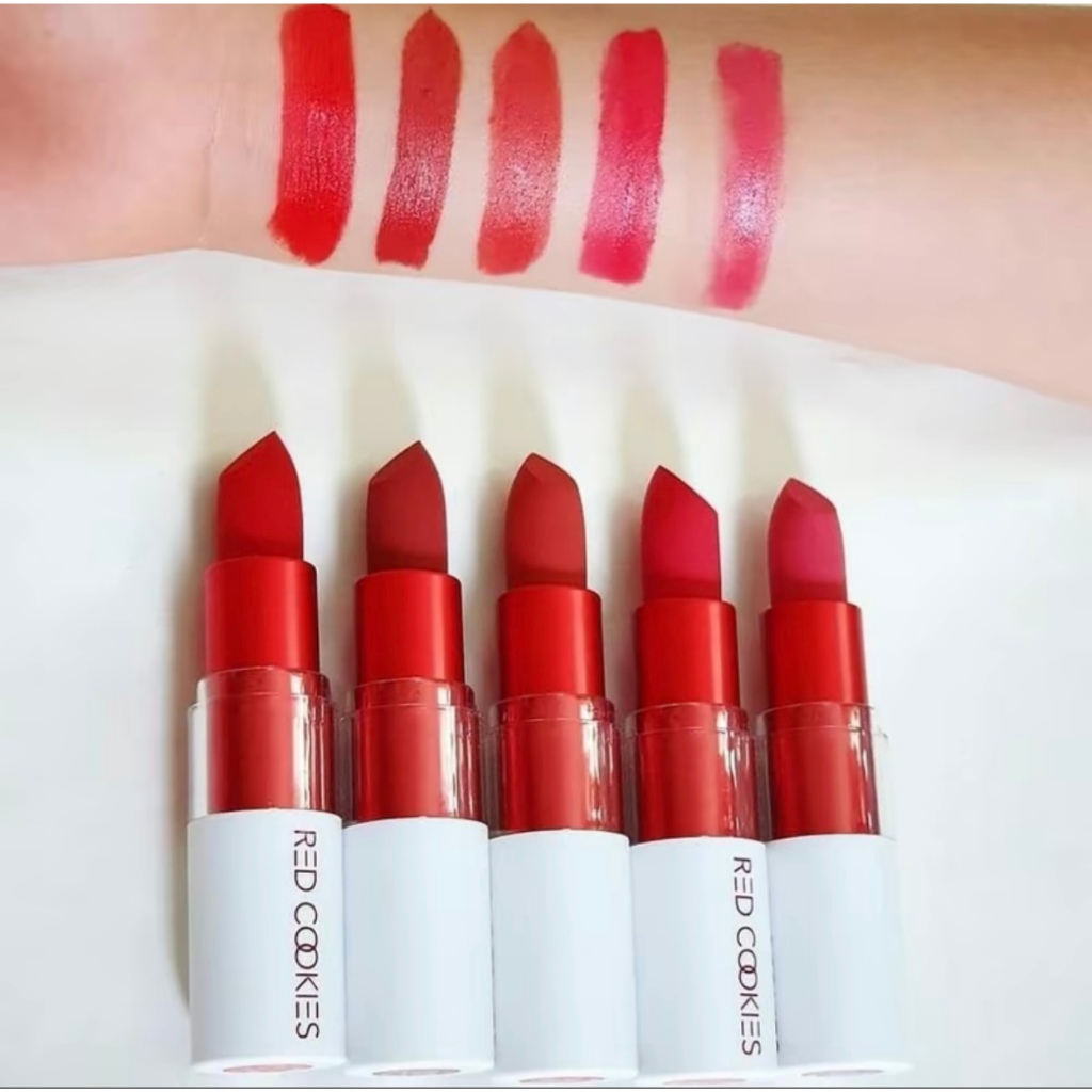 Son Lì RED COOKIES - Chuẩn Màu - Siêu Lì - Mịn Như Nhung - Bờ Môi Siêu Hot - Hấp Dẫn - Cá Tính
