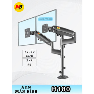 H180 Giá Treo 2 Màn Hình (màn hình 17-32 inch)/ Tay treo 2 màn hình- Xoay 360 Độ. (Ưu việt hơn F160/ M052)
