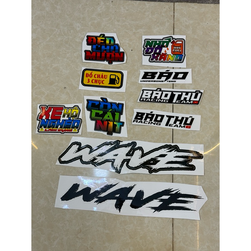 Tem dán sticker các mẫu dán trang trí xe máy