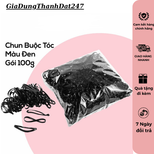 Gói chun buộc tóc màu đen