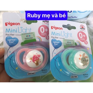 Ti ngậm pigeon Mini light nhật bản ,Đầu núm silicone mềm mại,Không có BPA, an toàn cho bé