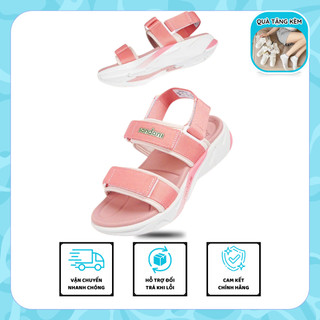 Giày Sandal Nữ S3 - 2 Quai Ngang Đế Trắng Phối Hồng Phấn Siêu Nhẹ Siêu Bền Siêu Dễ Thương - Tặng kèm vớ (NOCS)