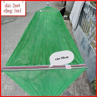 Võng lưới size lớn cán thép 50cm, Lưới võng 2 lớp dành cho khung võng lớn