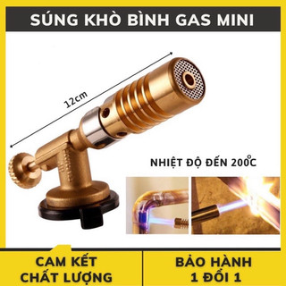 Khò Gas Mini 733 Mạ Đồng Mồi Lửa, Đèn Khò Ga Mini