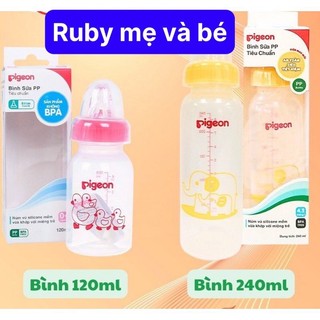 Bình sữa pigeon cổ hẹp 120ml/ 240ml pp tiêu chuẩn bình sữa cho bé sơ sinh trẻ em