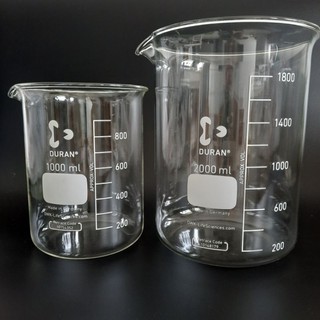[DURAN- ĐỨC]Cốc đốt thuỷ tinh CỐC ĐONG CHIA VẠCH 1000ml 2000ml