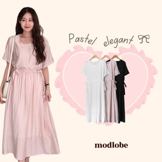 Váy dài thiết kế đơn giản mang màu sắc nhẹ nhàng Modlobe Pastel elegant dress Hàn Quốc
